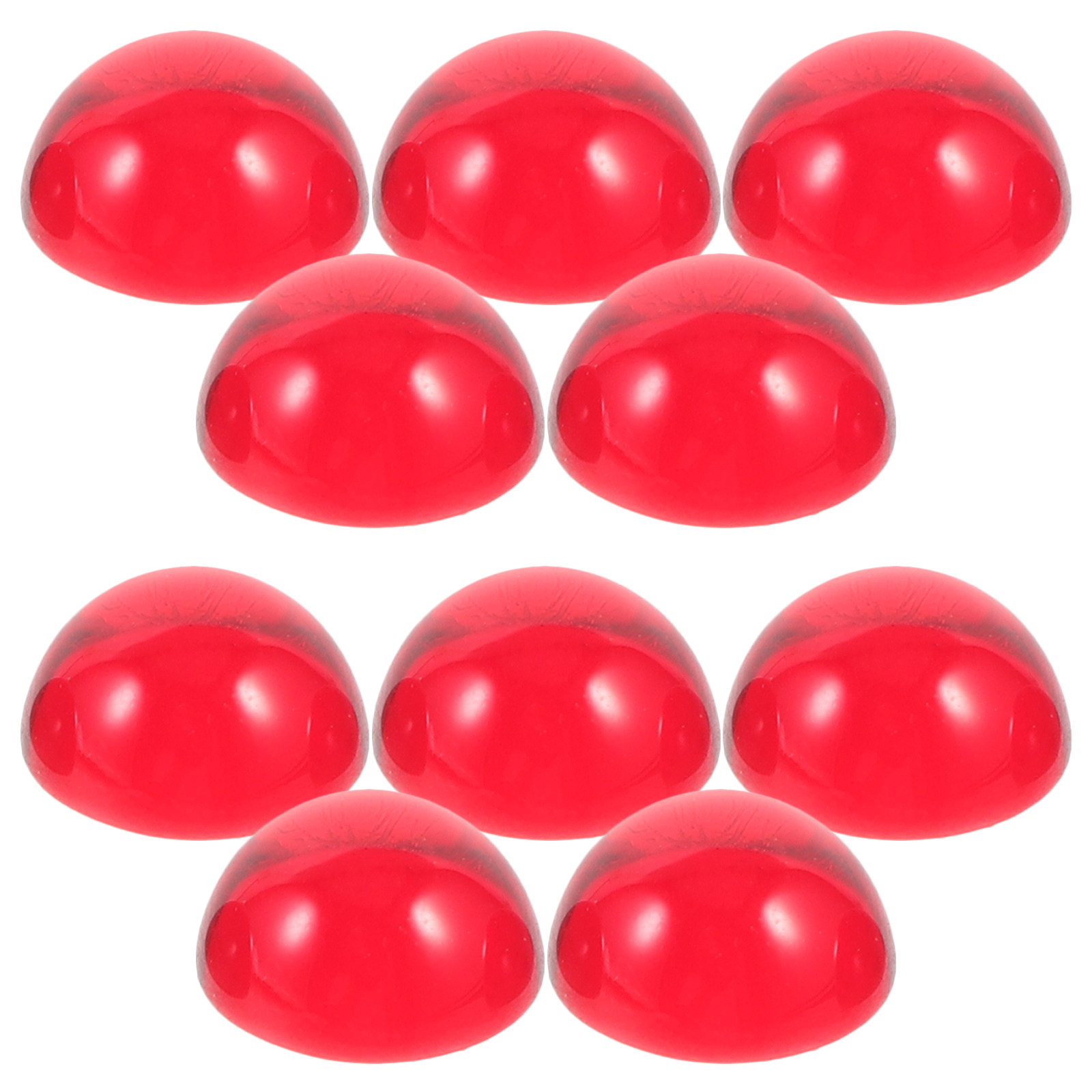 Aquarium Fish Tank - 50Pcs Red Flat Bottom Glass Beads