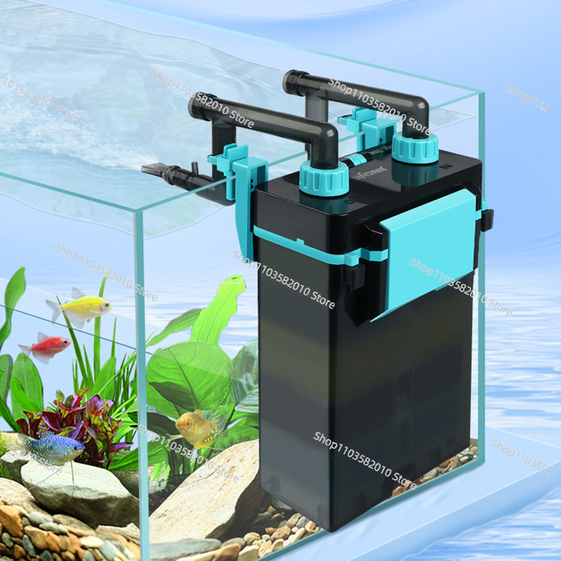 Fish Tank Filter Pump - Hang-on External Aquarium Filter System, Fish