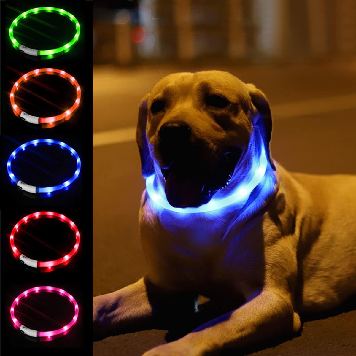 Silicone LED Dog Collar,USB Re - Dog Muzzle Silicone review and price