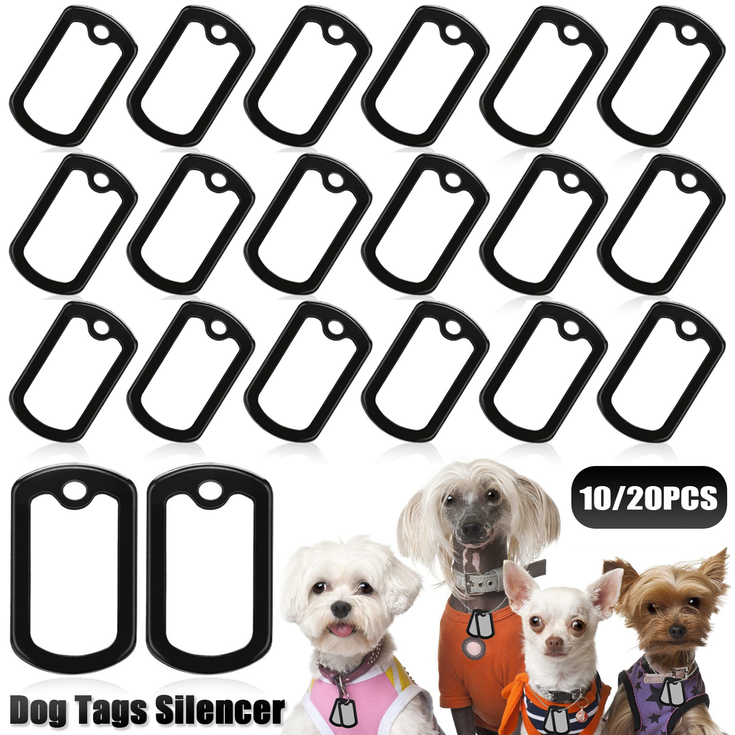 10-20Pcs Dog Tag Silicone Sile - Dog Muzzle Silicone review and price