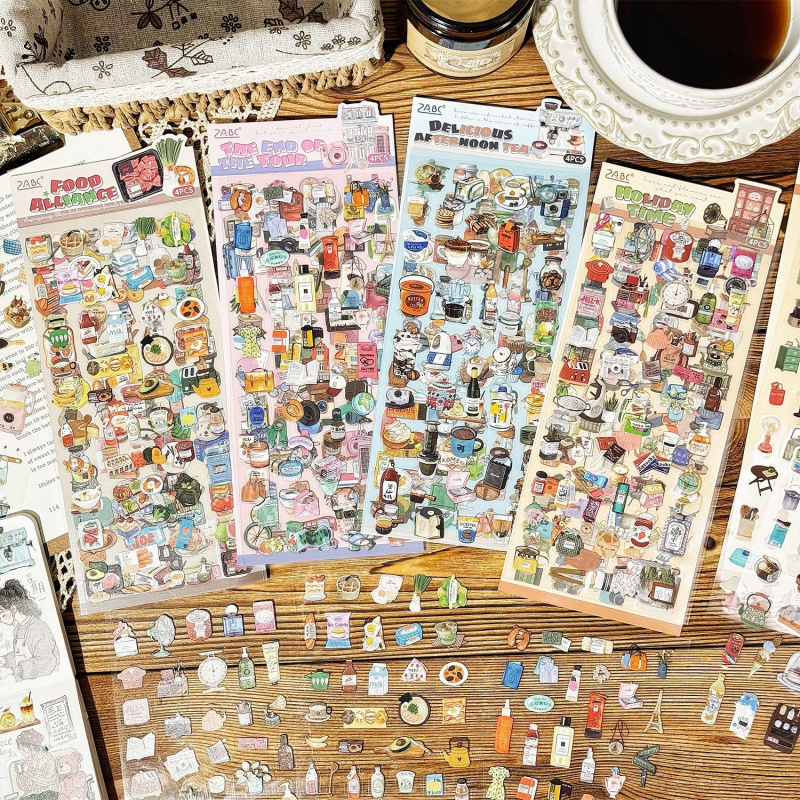 4pcs/lot Cute Snack Stickers,  - Pet Supplies Is Food review and price