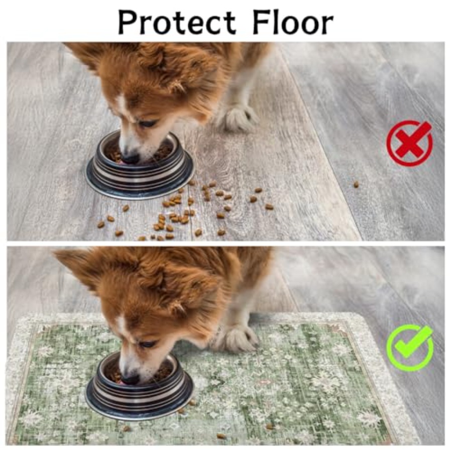 Pet Food Mats for Floor, Absor - Pet Supplies Is Food review and price
