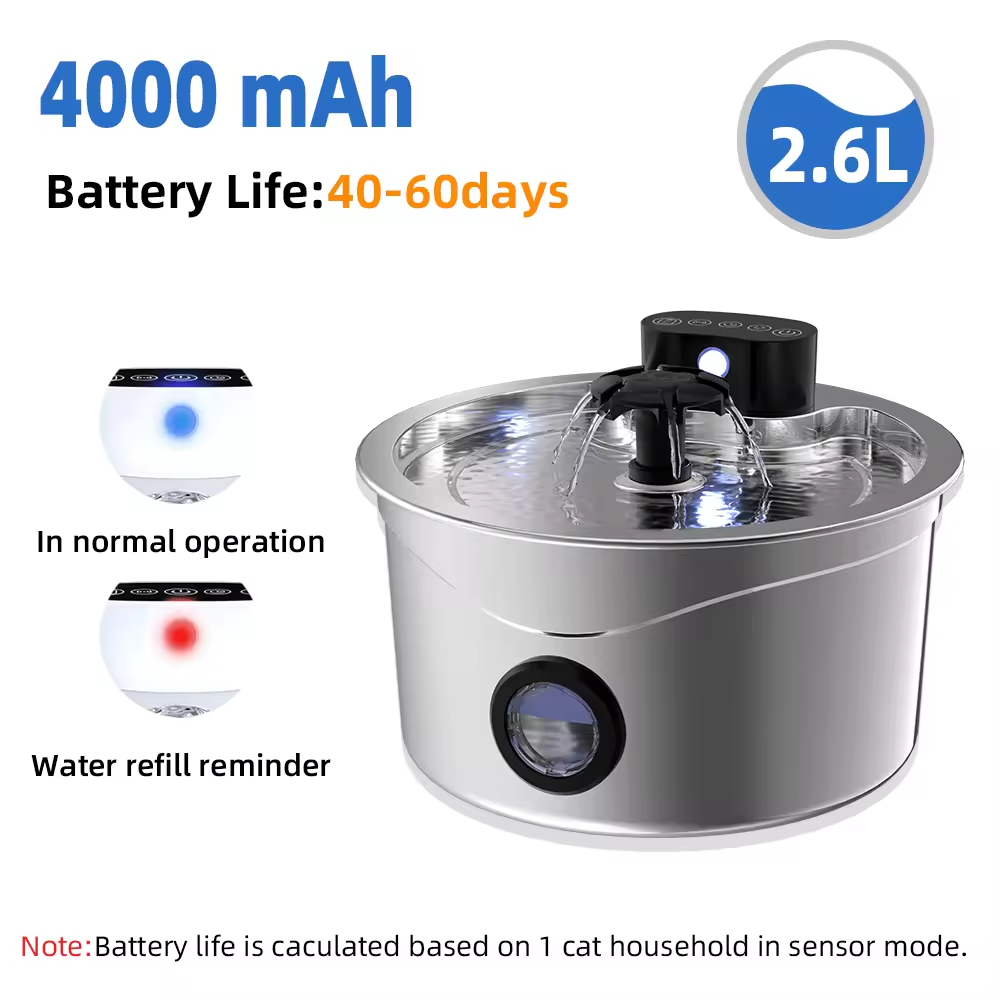 STLF2.6L Stainless Steel Pet W - Pet Water Fountain review and price
