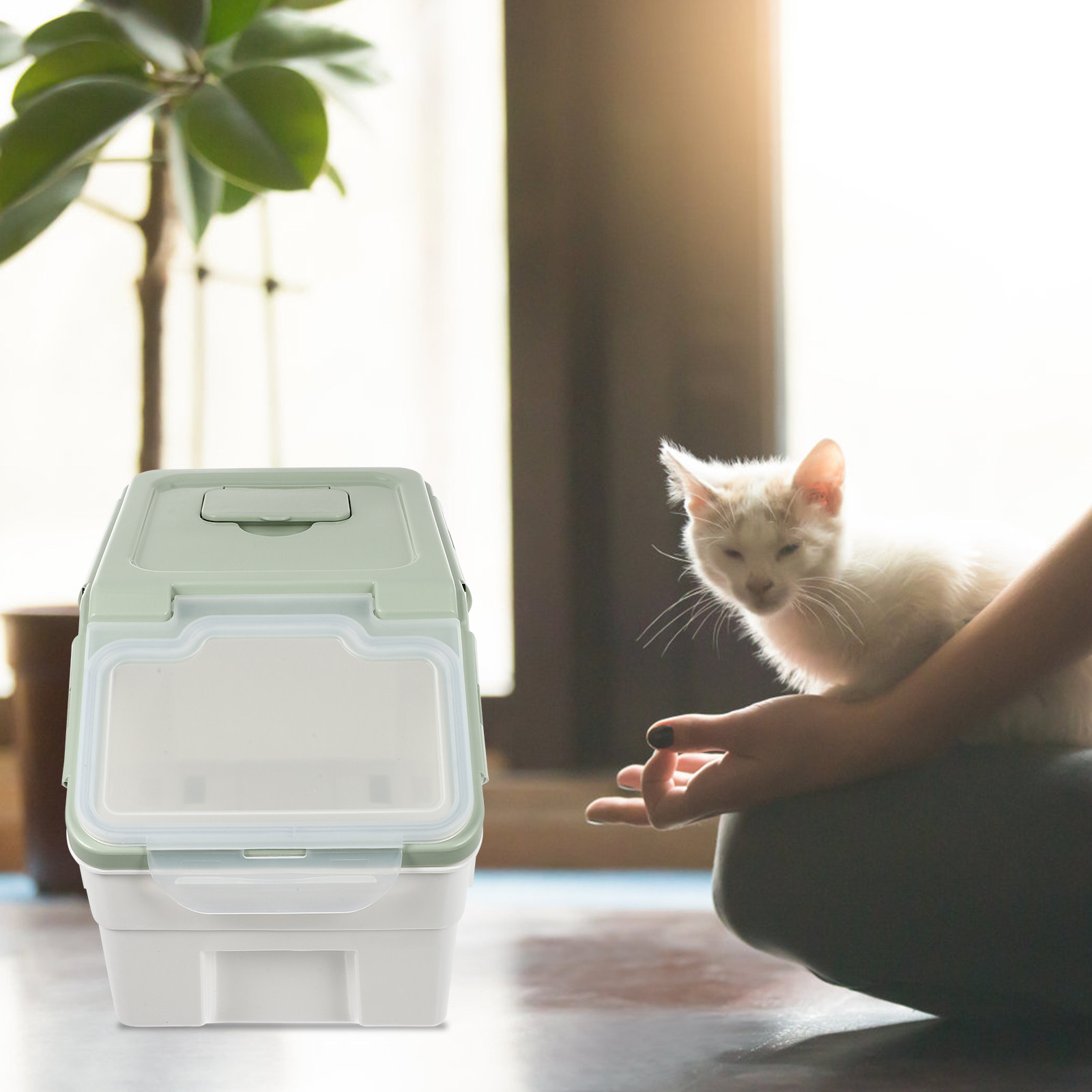 1Pcs Pet Food Storage Bin High - Pet Supplies Is Food review and price