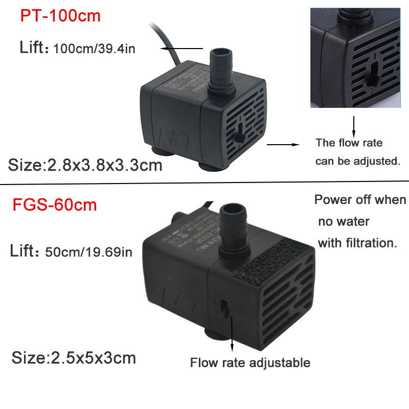 USB Aquarium Submersible Water - Fish Tank Filter Pump review and price