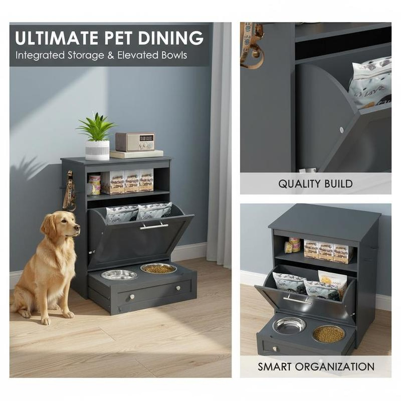 Pet Feeder Station Storage Cab - Pet Supplies Is Food review and price