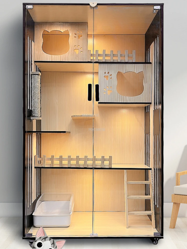 Nordic Solid Wood Cat Cages Lu - Pet Supplies Pet Shop review and price