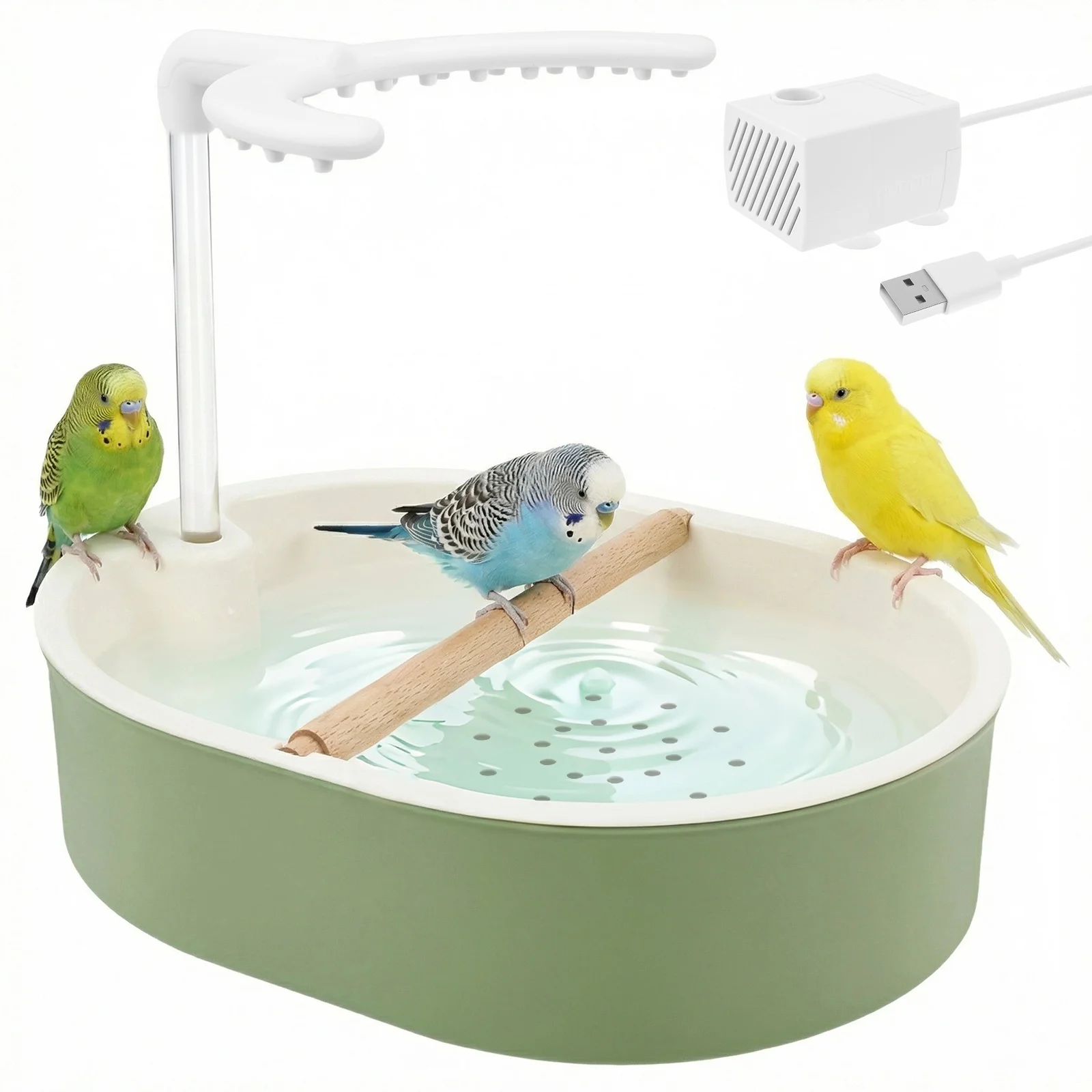 Automatic Parrot Bird Bath Tub - Pet Water Fountain review and price