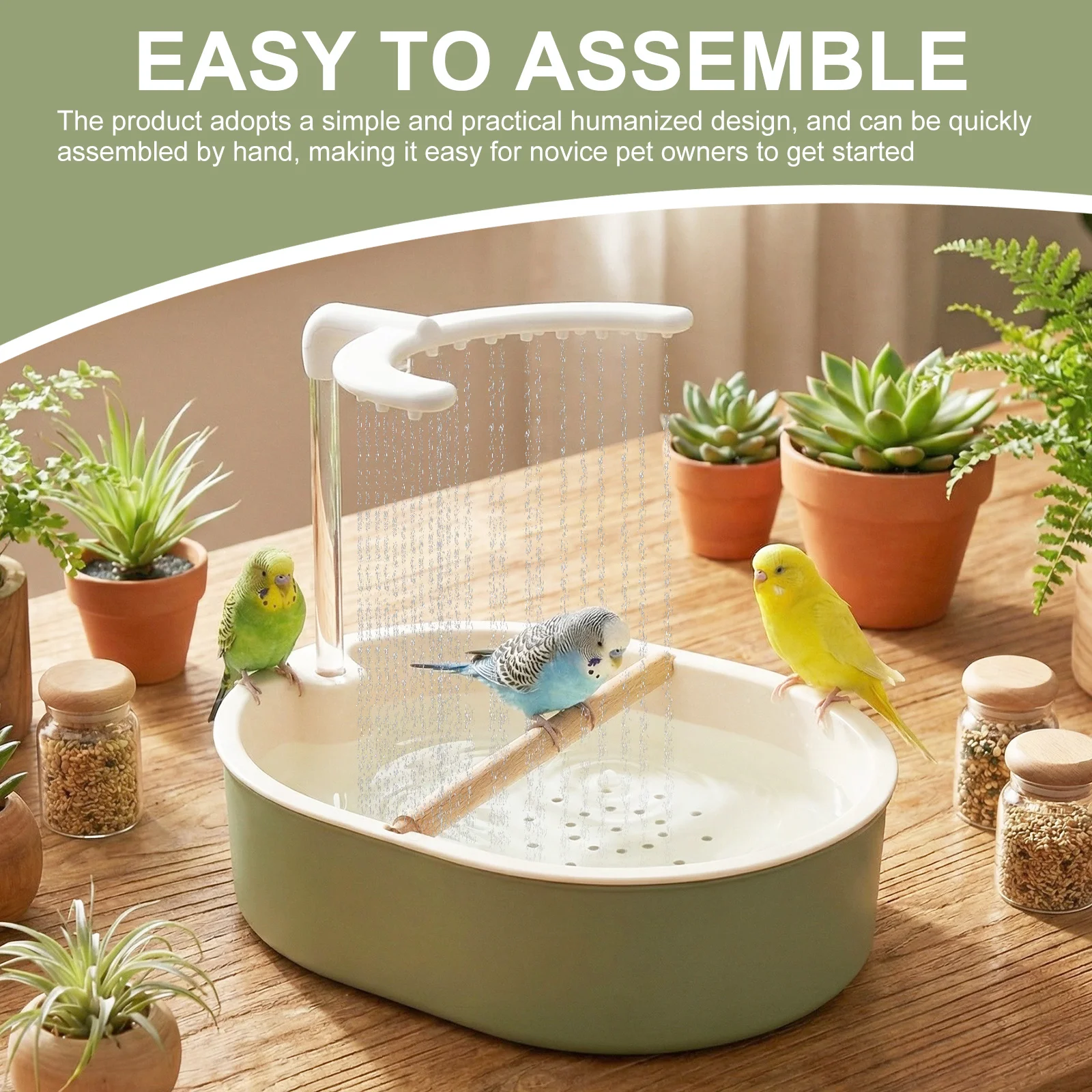 Automatic Parrot Bird Bath Tub - Pet Water Fountain review and price